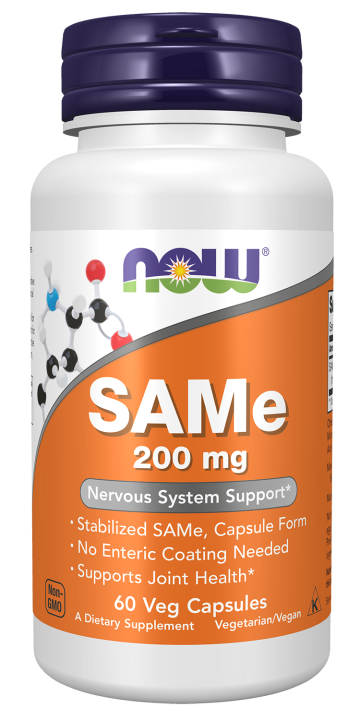 SAMe 200 mg - 60 Veg Capsules Bottle Front