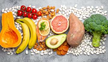 foods representing Inositol such as beans, cantaloupe, grapefruit, whole grain bread, nuts