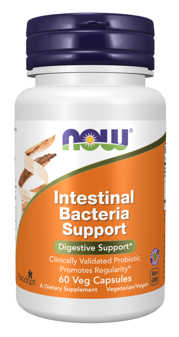 Intestinal Bacteria Support - 60 Veg Capsules Bottle Front