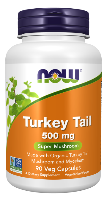 Turkey Tail 500 mg - 90 Veg Capsules Bottle Front