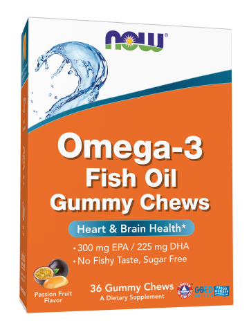 Omega-3 Fish Oil - 36 Gummy Chews Box Front