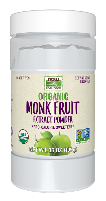 Monk Fruit Extract, Organic Powder - 3.7 oz. Bottle Front