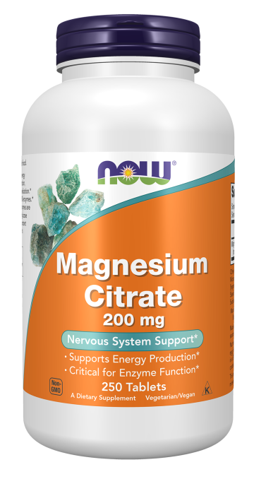 Magnesium Citrate 200 mg - 250 Tablets Bottle Front