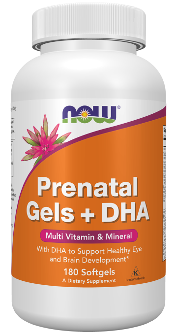 Prenatal Gels + DHA - 180 Softgels Bottle Front