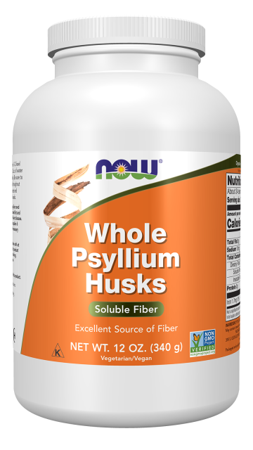 Psyllium Husks, Whole - 12 oz Bottle Front