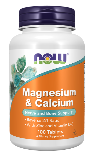 Magnesium & Calcium - 100 Tablets Bottle Front