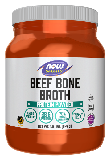 Bone Broth, Beef Powder - 1.2 Lbs. Bottle Front