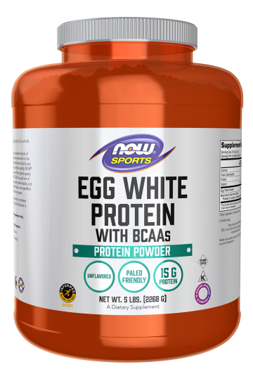 Egg White Protein, Unflavored Powder - 5 lbs. Bottle Front