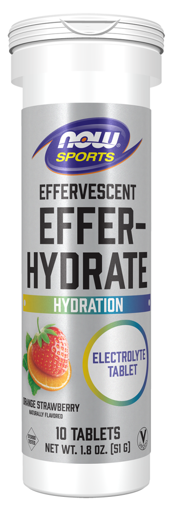 Effer-Hydrate Effervescent Orange Strawberry - 10 Tablets/Tube Front