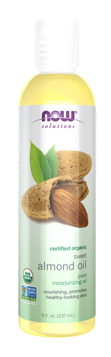 Sweet Almond Oil, Organic - 8 fl. oz. Bottle Front