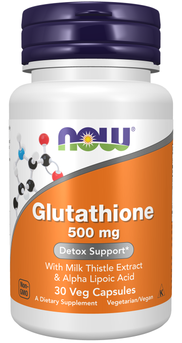 Glutathione 500 mg - 30 Veg Capsules Bottle Front