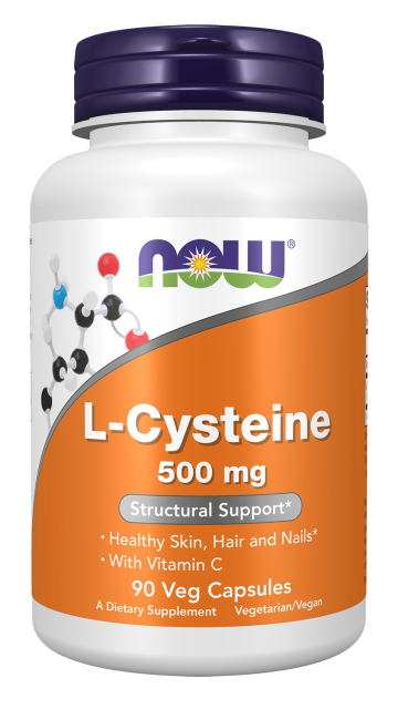 L-Cysteine 500 mg - 90 Veg Capsules Bottle Front
