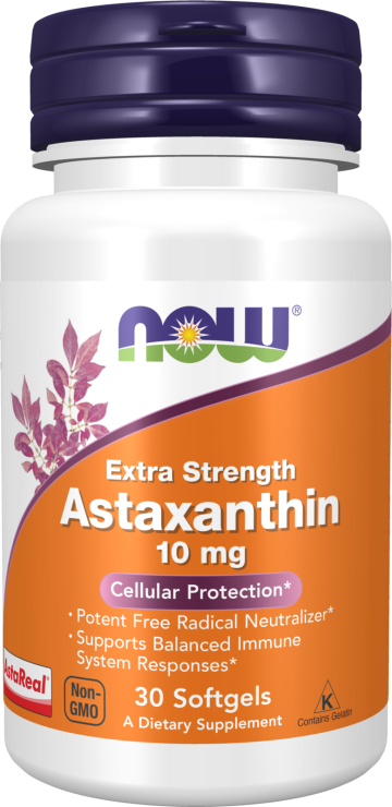 Extra Strength Astaxanthin - 10 mg - 30 Softgels Bottle Front