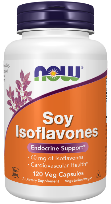 Soy Isoflavones 60 mg - 120 Veg Capsules Bottle Front