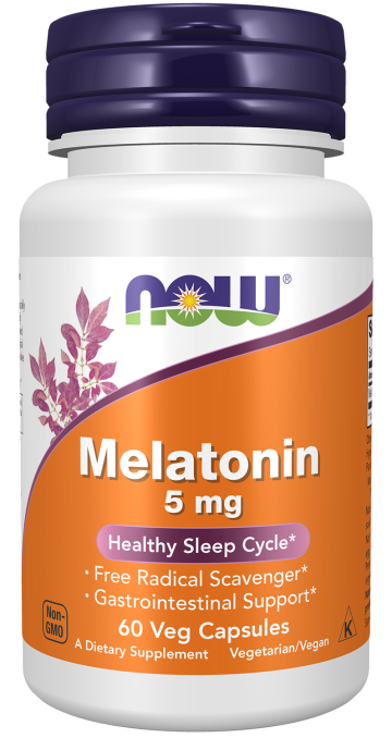 Melatonin 5 mg - 60 Veg Capsules Bottle Front