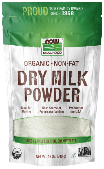 Non-Fat Dry Milk Powder, Organic - 12 oz. Bag Front