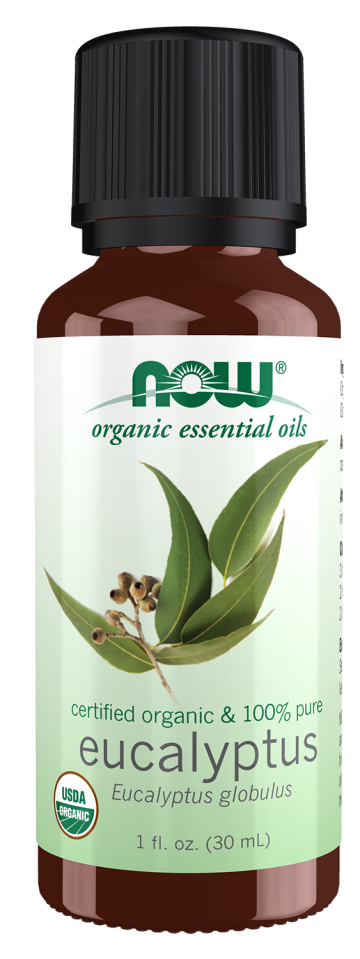 Eucalyptus Globulus Oil, Organic - 1 fl. oz. Bottle Front