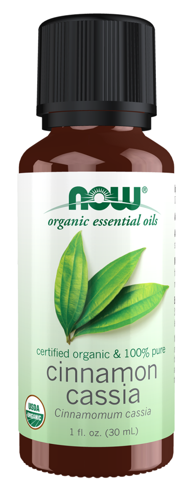 Cinnamon Cassia Oil, Organic Bottle Front