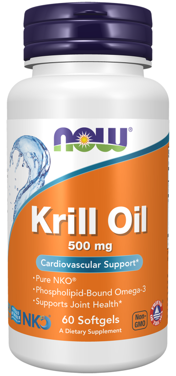Krill Oil 500 mg - 60 Softgels Bottle Front