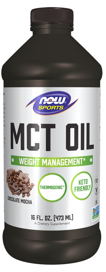 MCT Oil, Chocolate Mocha - 16 fl. oz. Bottle Front