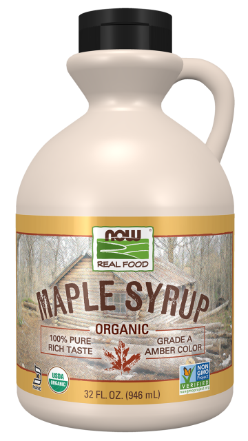 Maple Syrup, Organic Grade A Amber Color - 32 oz. Bottle Front