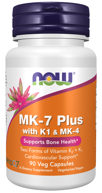 MK-7 Plus with K1 & MK-4 - 90 Veg Capsules Bottle Front