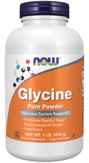 Bottle of Glycine Pure Powder - 1 lb. Bottle Front