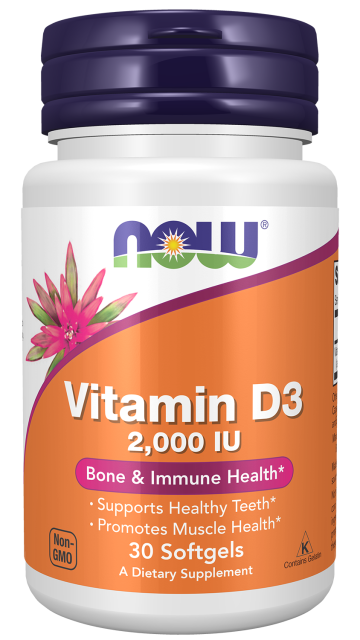 Vitamin D-3 2000 IU - 30 Softgels Bottle Front