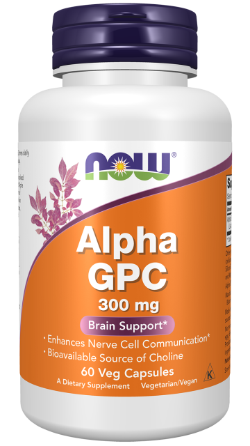Alpha GPC 300 mg - 60 Veg Capsules Bottle Front