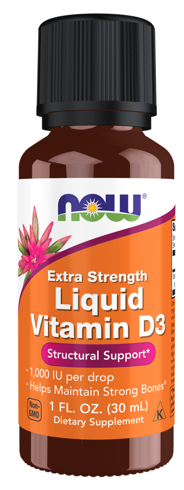 Vitamin D-3 Liquid, Extra Strength - 1 fl. oz. Bottle Front