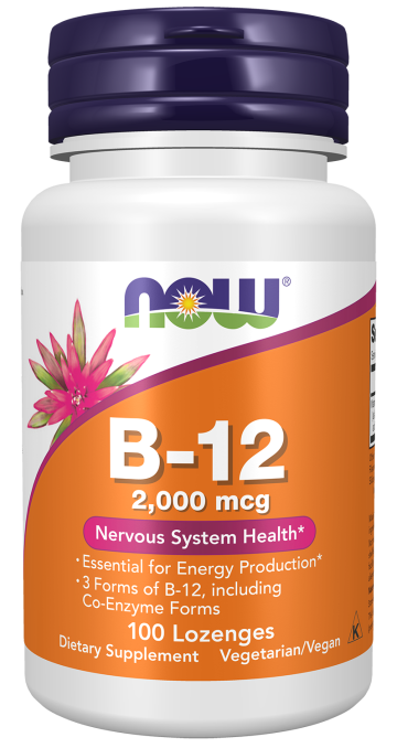 Vitamin B-12 2,000 mcg - 100 Lozenges bottle front