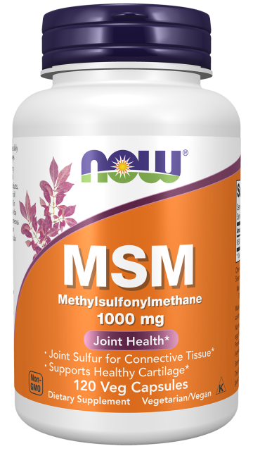 MSM 1000 mg - 120 Veg Capsules Bottle Front