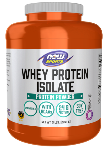 Whey Protein Isolate, Unflavored Powder - 5 lbs. Bottle Front