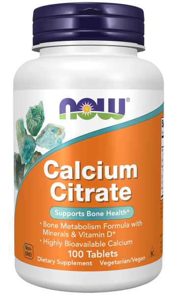 Calcium Citrate - 100 Tablets Bottle Front