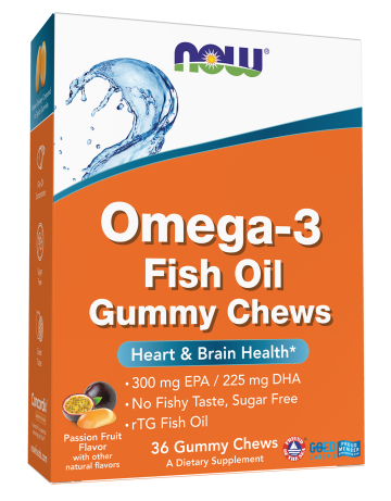 Omega-3 Fish Oil - 36 Gummy Chews Box Front