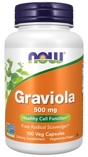 Graviola 500 mg - 100 Veg Capsules Bottle Front