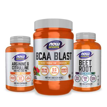 preworkout sports stack, BCAA Blast, Beet Root, Arginine and Citrulline sport supplements