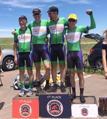 Natural Grocers Cycling group on winners podium 