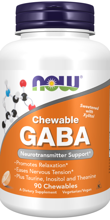 GABA Orange Flavor Chewable - 90 Chewables Bottle