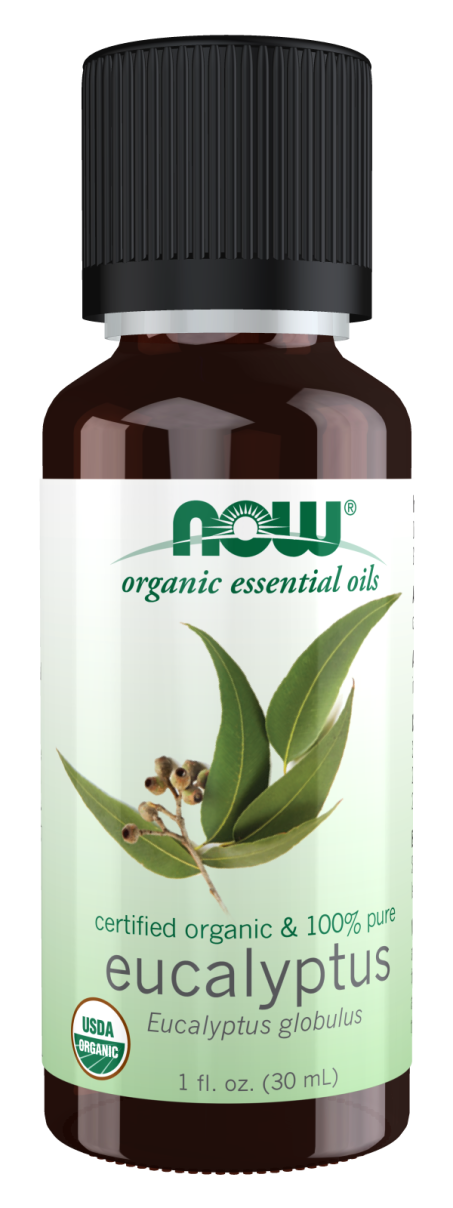 Eucalyptus Globulus Oil, Organic - 1 fl. oz. Bottle Front
