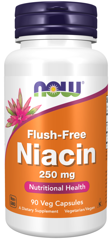 Flush-Free Niacin 250 mg - 90 Veg Capsules Bottle Front