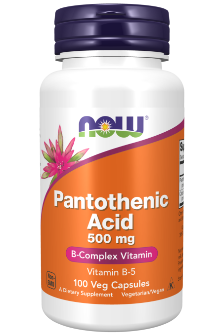 Pantothenic Acid 500 mg - 100 Veg Capsules bottle front