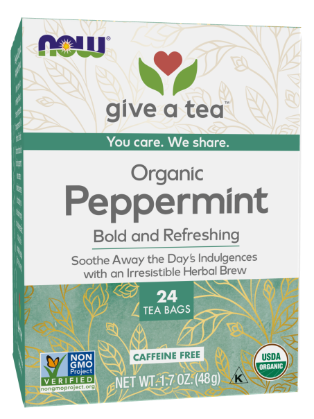 Peppermint Tea, Organic - 24 Tea Bags Box Front