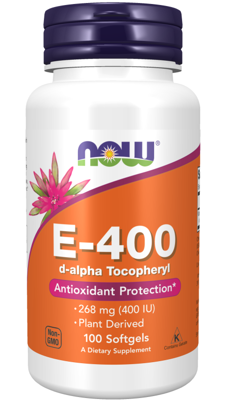 Vitamin E-400 D-Alpha Tocopheryl - 100 Softgels Bottle Front