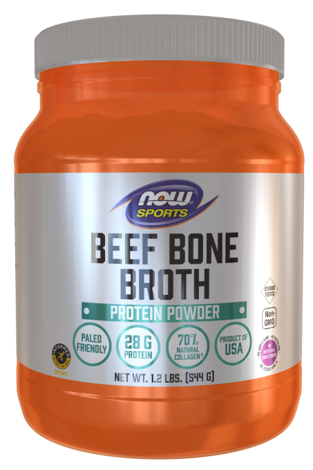 Bone Broth, Beef Powder - 1.2 Lbs. Bottle Front