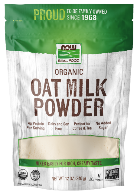 Oat Milk Powder, Organic - 12 oz. Bag Front