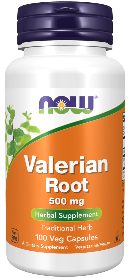 Valerian Root 500 mg Veg Capsules Bottle Front