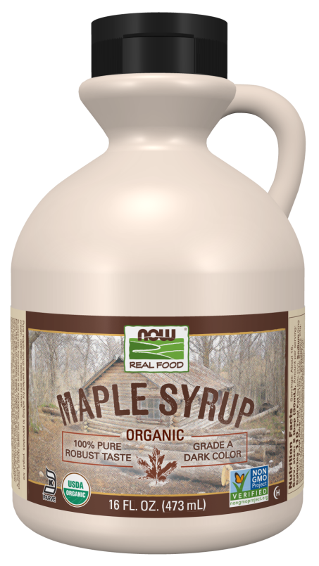 Maple Syrup, Organic Grade A Dark Color - 16 oz. Bottle Front