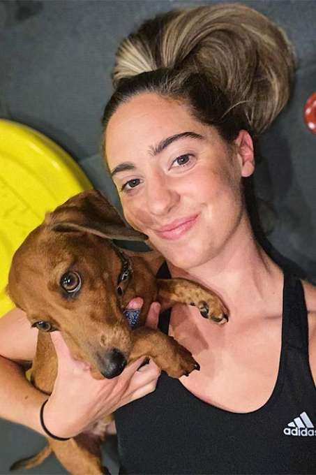 Morgan Gautrat with her dog