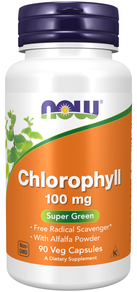 Chlorophyll 100 mg - 90 Veg Capsules Bottle Front